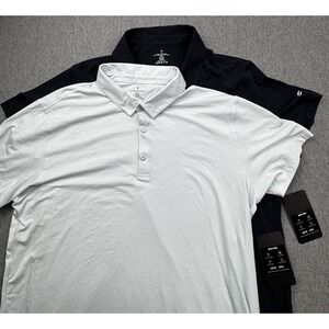 Fabletics The 24-7‎ Polo Short Sleeve Men's Shirt Size XXL Lot Of 2 Blue New